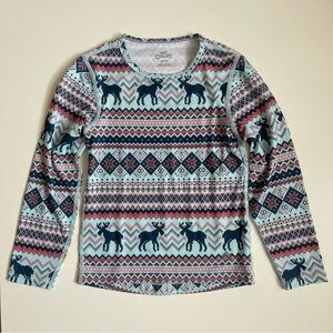 Hot Chillys Unisex Youth Original Print Crew - Body Fit Midweight Base Layer Top